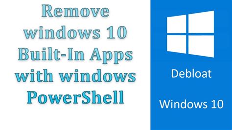Remove Windows 10 Apps Using Powershell Youtube
