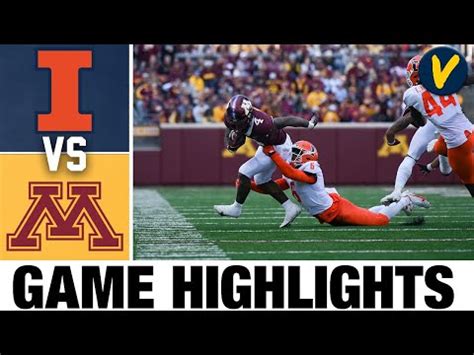 Illinois Vs 20 Minnesota College Football Highlights YouTube