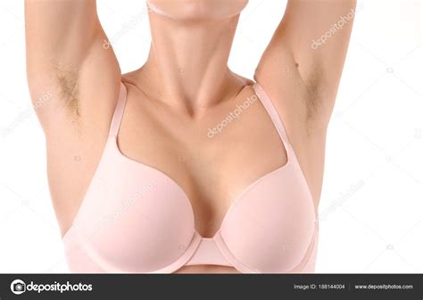 Female Unshaved Armpits Woman With Hairy Underarm Stock Photo By