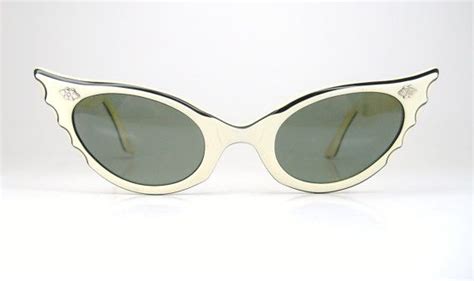 Reserved Vintage 50s Cat Eye Sunglasses Bat Wing Design Etsy Cat