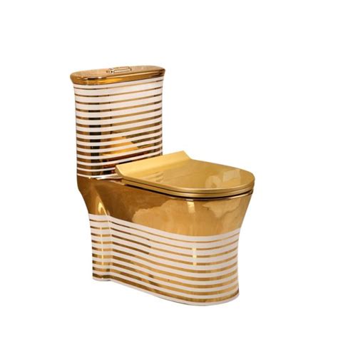 Cadia Bathroom Sanitary Ware Golden Colored Wc Toilet Bowl Ceramic Gold