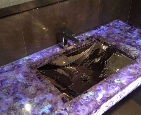 Amethyst Precious Stone Countertop Designed By Masa Studios Gemstone