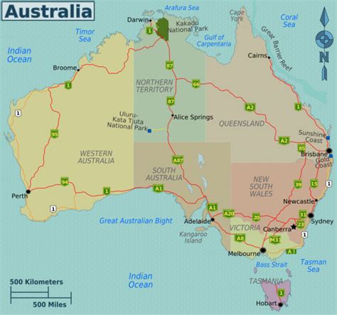 Australia Map Highways