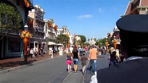 Disneyland - A ride down Main Street USA at Halloween Time - YouTube