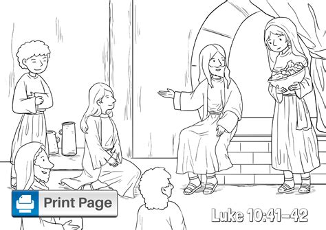 Free Printable Mary and Martha Coloring Pages for Kids – ConnectUS