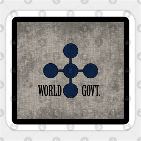 Op 6 Flag Of The World Government One Piece Jolly Roger Sticker