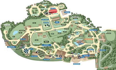 The Map Of Turtle Back Zoo In West Orange Usa