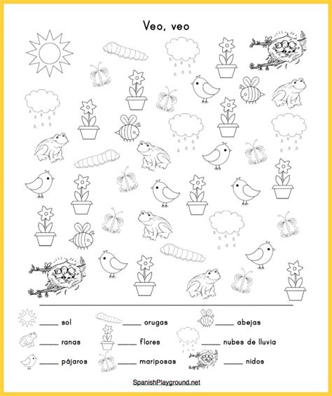 Spanish Spring Activities And Vocabulary List Spanish Playground