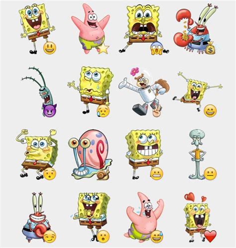 Spongebob 2 Stickers Set In 2020 Telegram Stickers Doodle Art