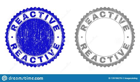 Grunge Reactive Scratched Stamp Seals Stock Vector Illustration Of