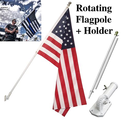 Flag Pole 6 Ft Heavy Duty Aluminum Tangle Free Spinning Flagpole
