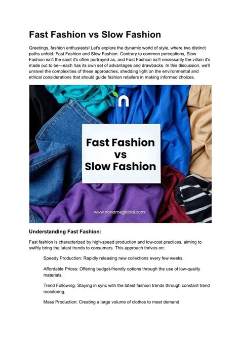 Ppt Fast Fashion Vs Slow Fashion Powerpoint Presentation Free