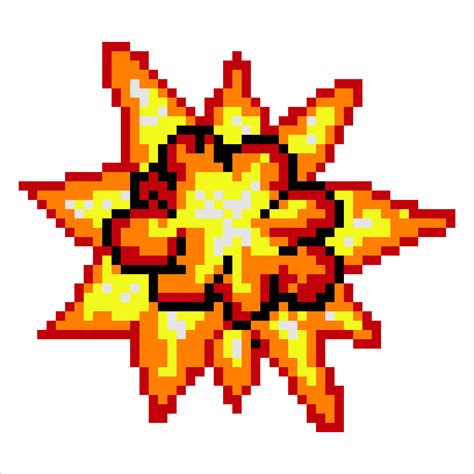 Explosion With Pixel Art Vector Illustration Vector Art At