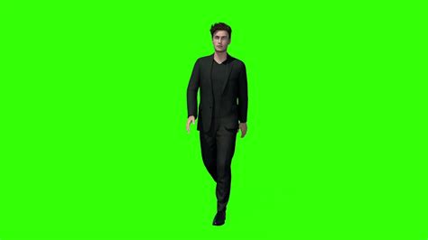 3d Model Man Going Green Screen Youtube