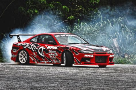 Nissan Silvia S15 Drifting Tuning Red Car Poster My Hot Posters