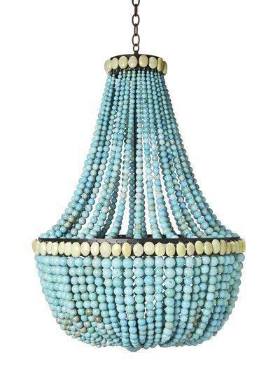 Topic Turquoise Blue Beaded Chandelier