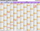 Calendar 2019-2020 Excel