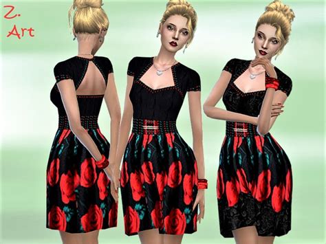 Retroz 01 Dress By Zuckerschnute20 At Tsr Sims 4 Updates