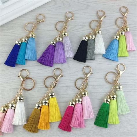 New Fashion Tassel Key Chain Women Cute Tassel Keychain Bag Accessory