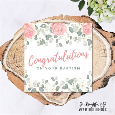 Congratulations On Your Baptism Jw Greeting Card Pretty Etsy