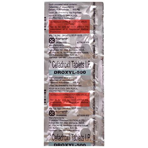 Droxyl 500 Strip Of 10 Tablets Health And Personal Care