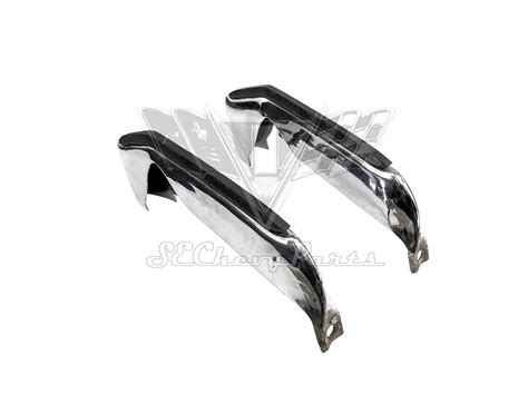 1967 Chevy Impala Front Accessory Bumper Guards Pair Used