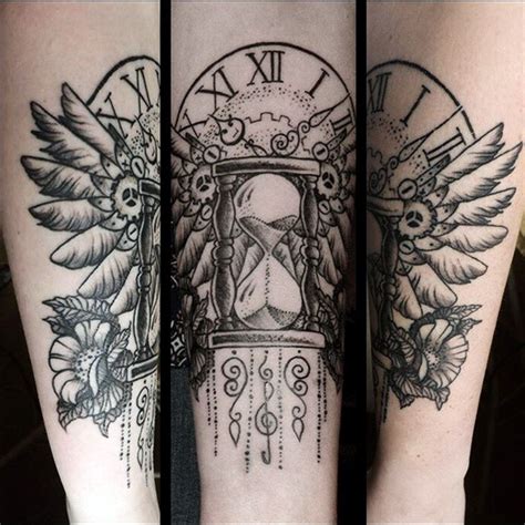 Check spelling or type a new query. Hourglass tattoo, wings tattoo, clock tattoo - by Alexine Jonval at Black Onyx Tattoo Studio ...