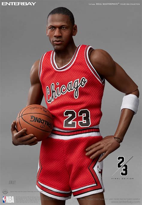 Action Figures Perfeitas Michael Jordan (Away) 1:6 NBA Real Masterpiece