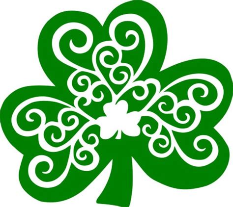 Shamrock Swirl St Patricks Day Svg Digital Download Etsy