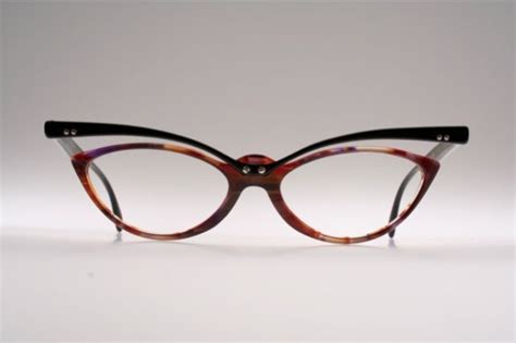 Unusual Top Line Cat Eye Eyeglasses By Traction Productions Mod Tchang