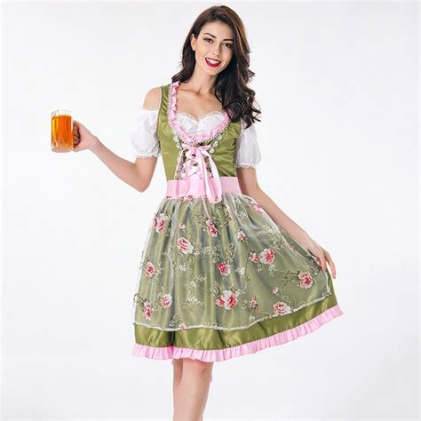 bavarian dirndl dress oktoberfest beer girl costume carnival games cosplay sexy maid outfit
