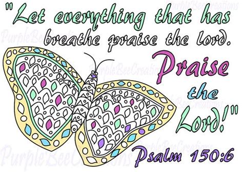 Bible Verse Coloring Page Butterfly Coloring Page Let Everything Praise