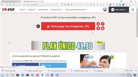 Convertir Pdf A  En Ilovepdf Youtube