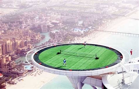 Worlds Highest Rooftop Tennis Court Dubai Dubai Architecture Burj