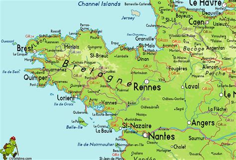 Carte De La Bretagne Avec Les Villes Info ≡ Voyage Carte Plan