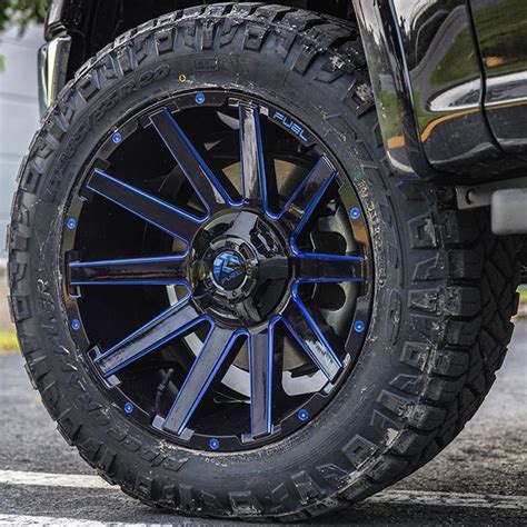 20x10 Fuel Contra Wheels Wrapped In 28555r20 Nitto Ridge Grappler