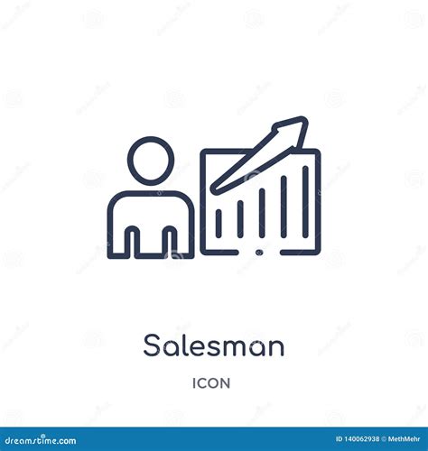 Salesman Icon Vector Sign And Symbol Isolated On White Background