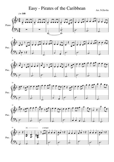 Klaus badelt — he's a pirate (из к/ф «пираты карибского моря» / «pirates of the caribbean»). Pirates of the Caribbean - Easy Piano sheet music for Piano download free in PDF or MIDI