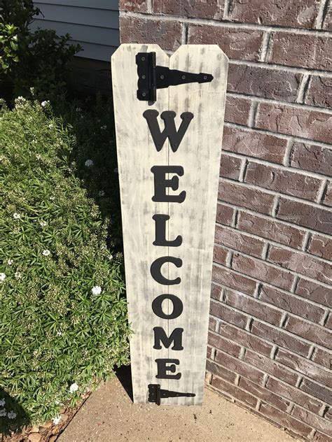 Welcome Sign Home Decor Porch Welcome Sign Rustic Outdoor Etsy