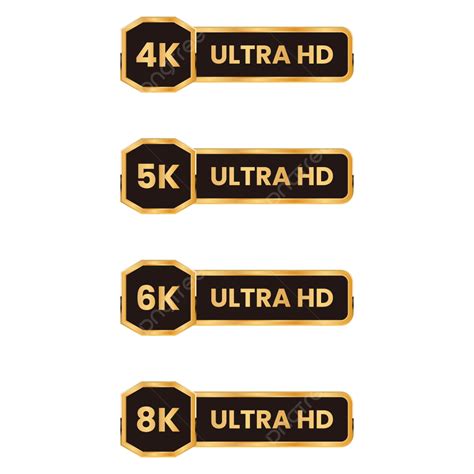 Transparent 4k Ultra Hd Button Ultra Hd Button Ultra Hd Banner Set