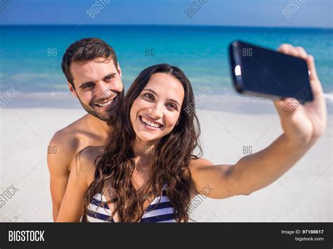 Happy Couple Taking Image And Photo Free Trial Bigstock