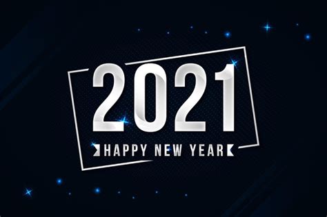 Premium Vector Silver Happy New Year 2021