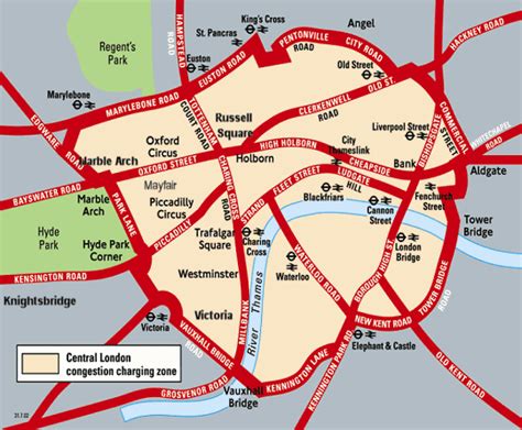 london congestion charge and zone