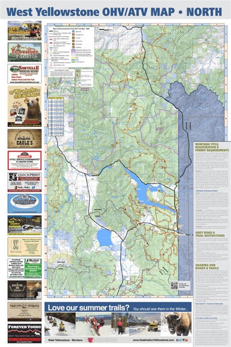 West Yellowstone Snowmobile Map North Half By Montanagps Avenza Maps