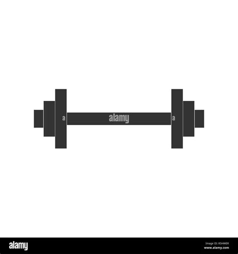Dumbbell Icon Barbel Icon Fitness Sign Vector Illustration Flat