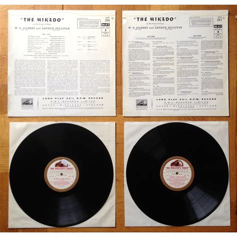 The Mikado Gilbert And Sullivan 2 Lps Uk 1st Press Hmv Stereo Gold White Nm By Gilbert