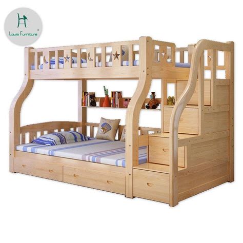 Moon è un letto a castello in legno dal design classico. Louis moda per bambini letti in legno Massello di alta bassa madre doppio a due a due di ...