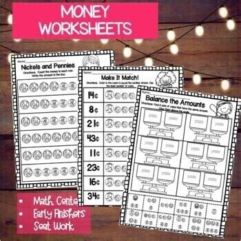 Money Worksheets | Counting Coins by Teaching Second Grade | TpT