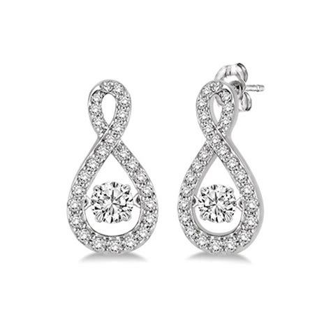 Teardrop Dancing Diamond Drop Earrings