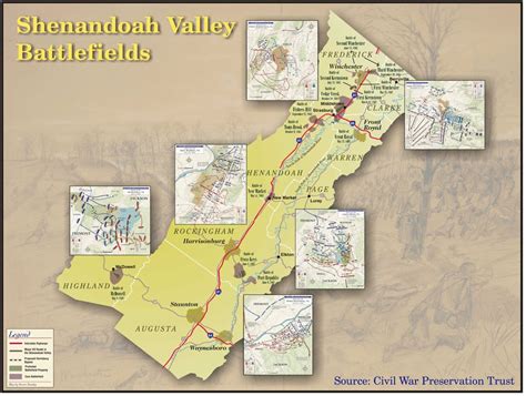 Stonewall Jackson Valley Campaign Shenandoah Civil War Map